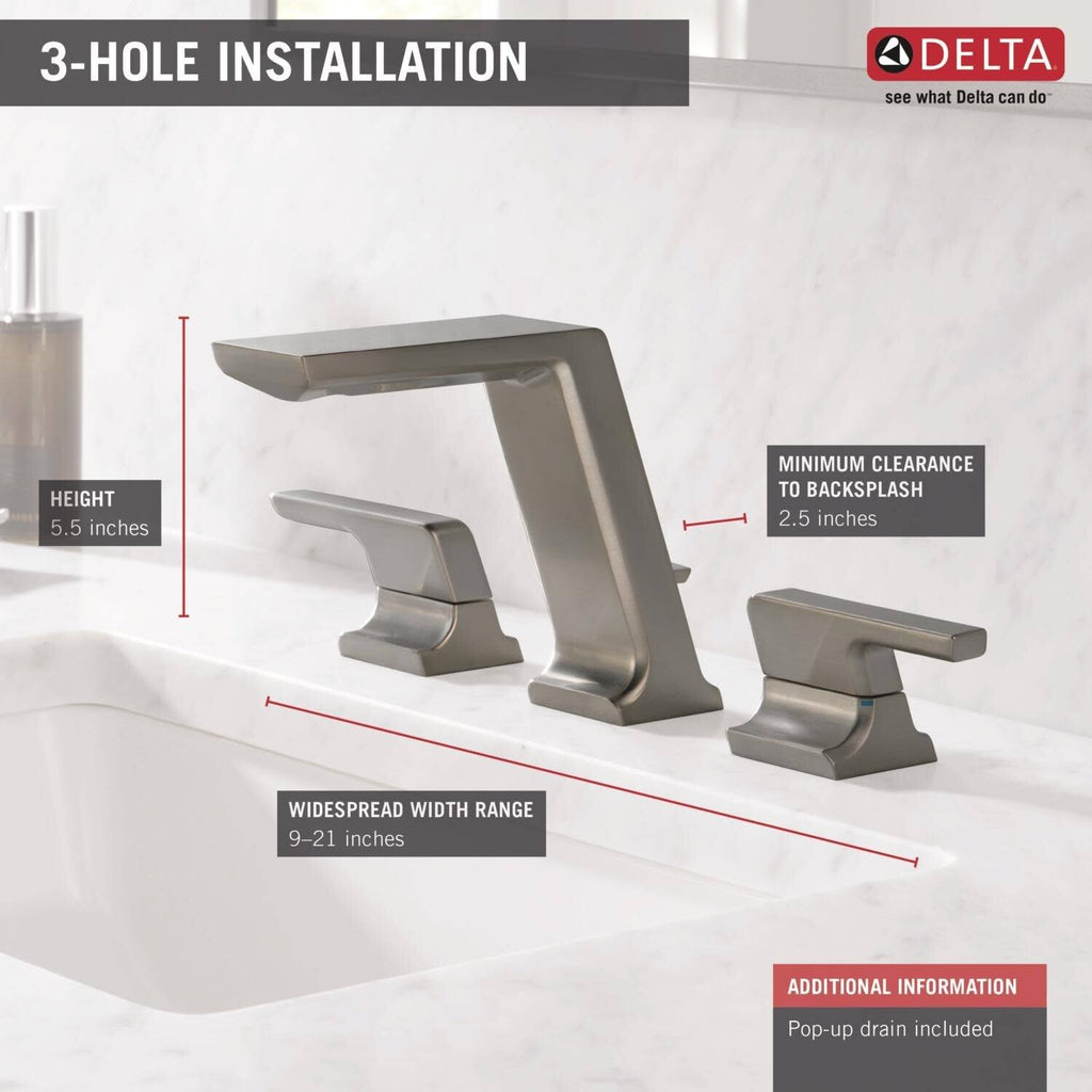 Two Handle Widespread Bathroom Faucet Chrome B338201