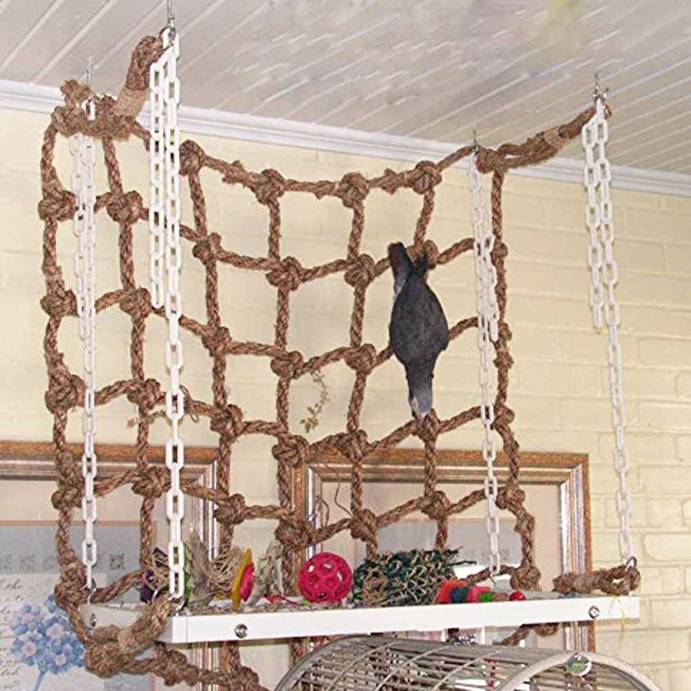 Bird Climbing Net Hanging Rope Swing Chew Toy A567