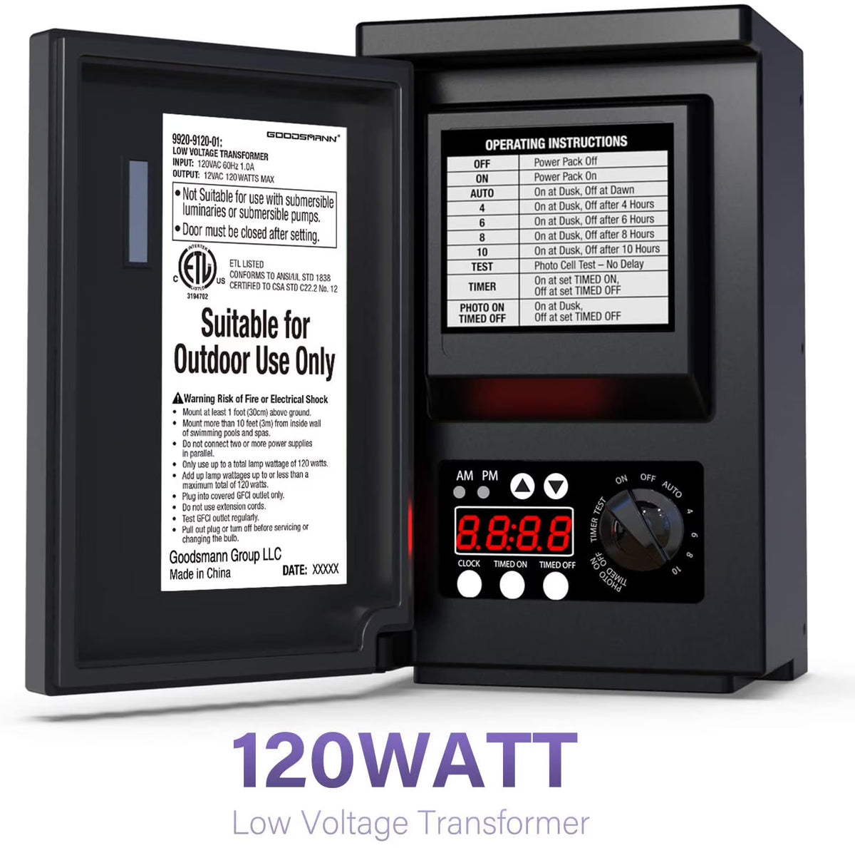 120 Watt Low Voltage Transformer 12V AC U5895