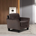 Microfiber Upholstered Round Arm Chair Q2725