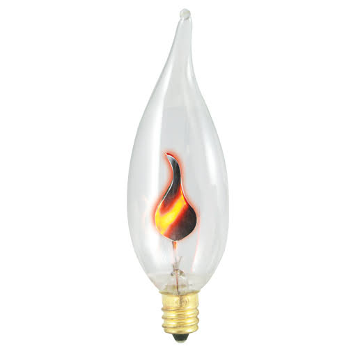 15 Packs CA10 Chandelier Bulb Candelabra Base Flicker W847017