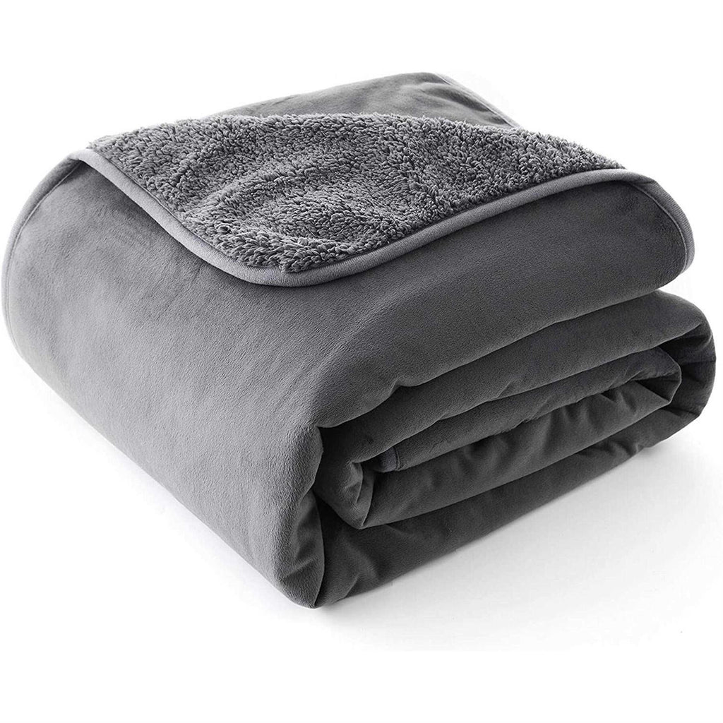 Grey Sherpa Waterproof Leakproof Dog Blanket P6297