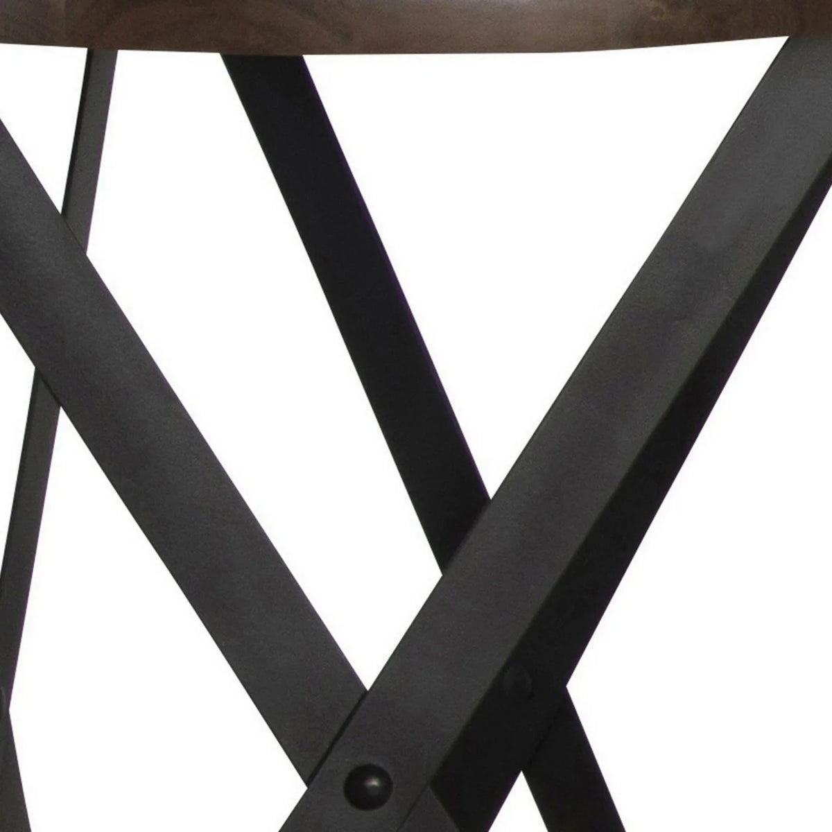 24 Inch Round Acacia Wood Side End Table L291