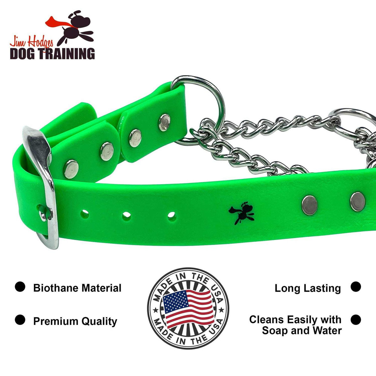 Martingale Collar for Dogs Biothane Stainless Steel Hardware M620532
