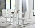 5-Piece Modern Wood & Metal Dining Set E668
