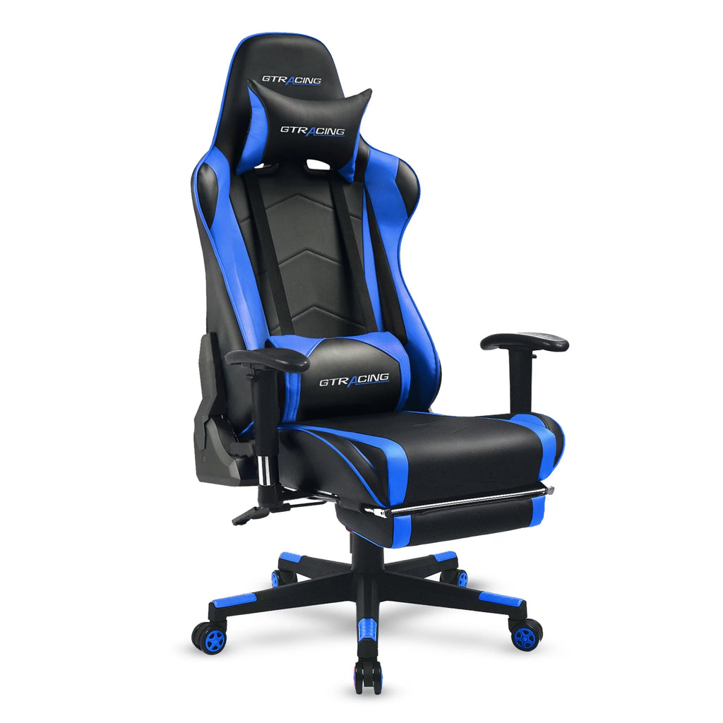Red PU Leather Gaming Chair with Footrest B146