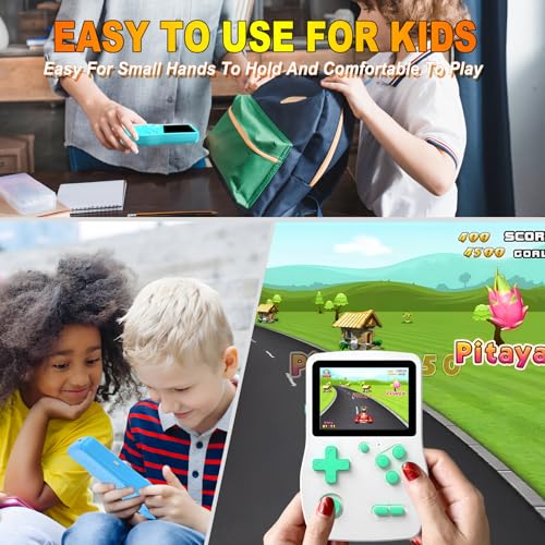 Blue Handheld Games with 3.0" IPS Screen and Rechargeable Battery B668