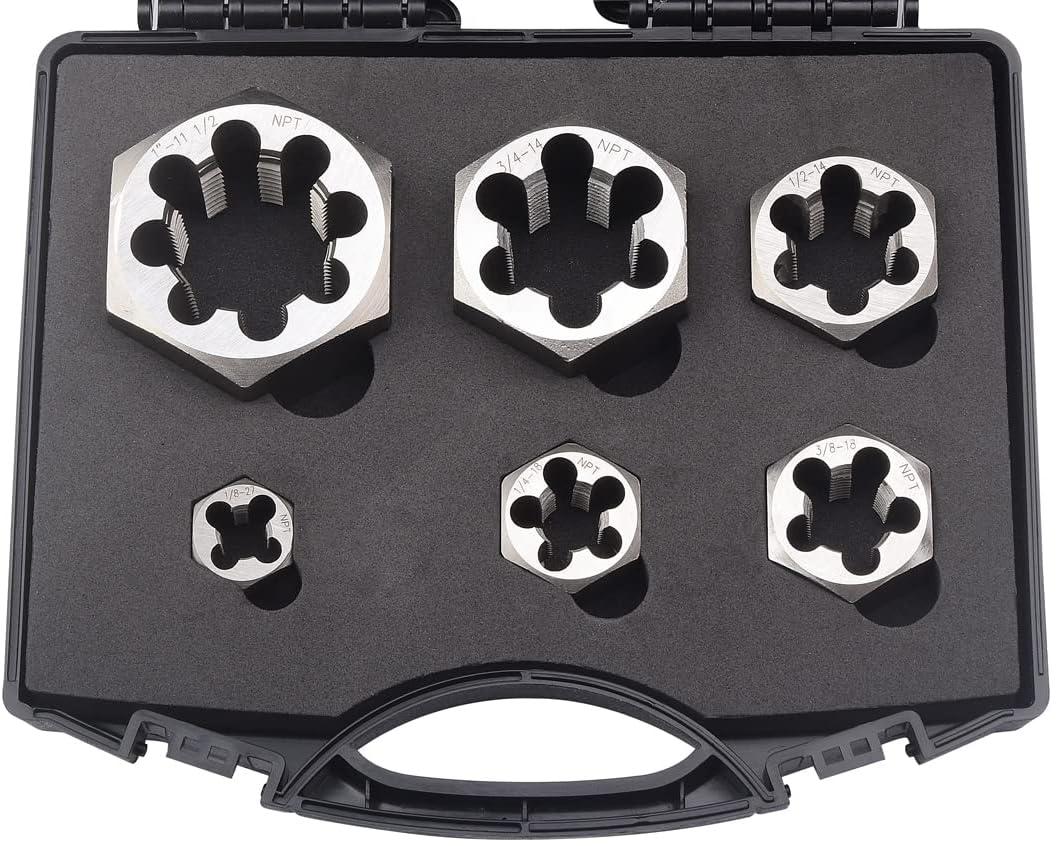 6 Pcs Carbon Steel Pipe Hex Die Set O9473