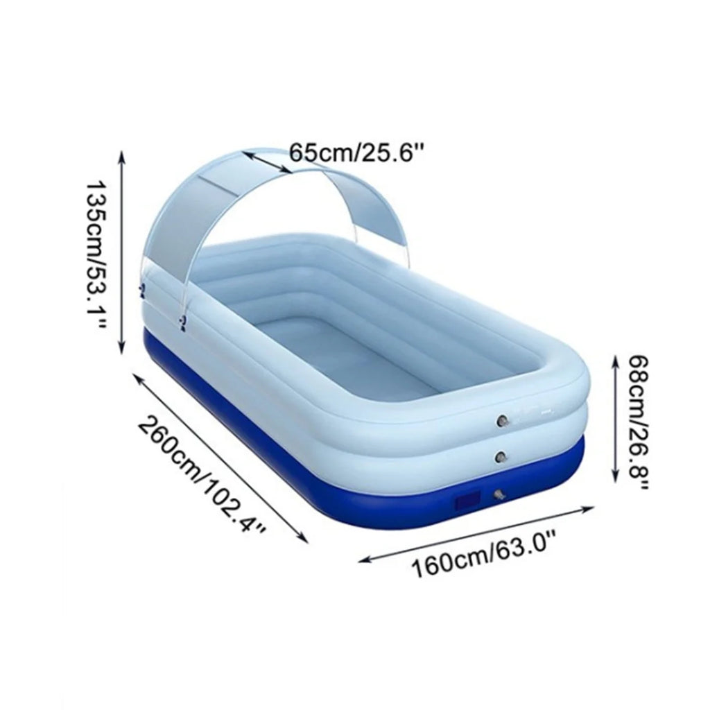 Automatic Inflatable Swimming Pool with Awning M71024