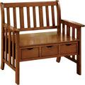 Oak Accent Bench with 3-Drawers C39575