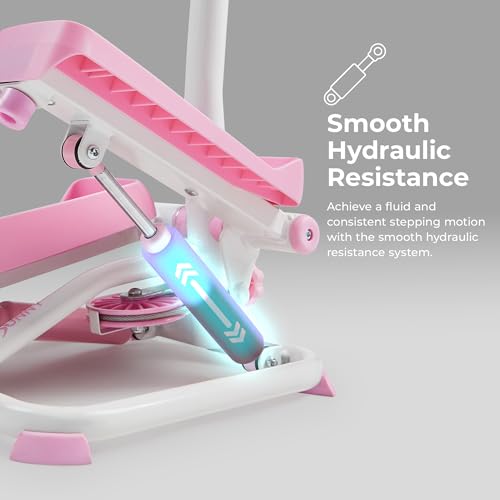 2-in-1 Smart Stepper Machine with Handlebar and Resistance Bands L427531